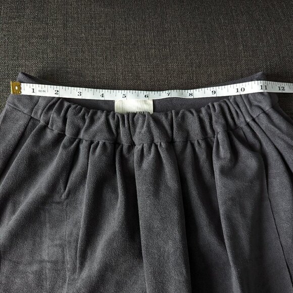Wilfred Free Grey Nescher Faux Suede Wrap Style Mini Skirt - Picture 6 of 7